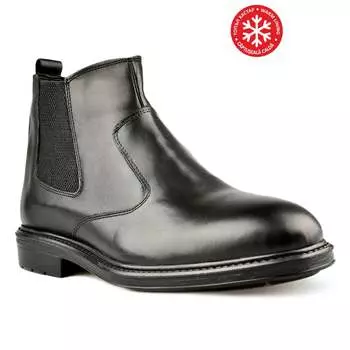 Мужские элегантные черные ботинки на теплой подкладке Tendenz