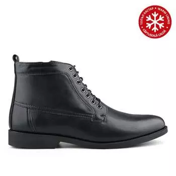 Мужские элегантные черные ботинки на теплой подкладке Tendenz