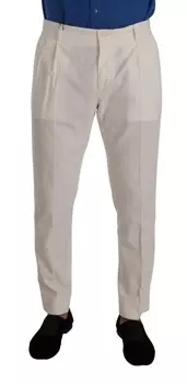 Мужские элегантные вельветовые брюки Dolce & Gabbana, цвет Off White