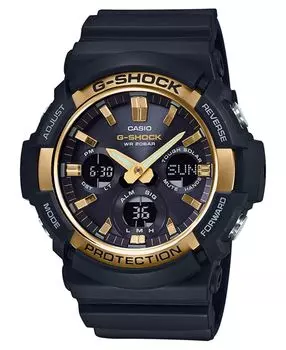 Мужские аналогово-цифровые часы с черным полимерным ремешком Solar, 53 мм G-Shock