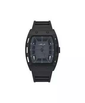 Мужские аналоговые часы с черным термопластичным полиуретановым ремешком, 43,7 мм Ed Hardy, черный