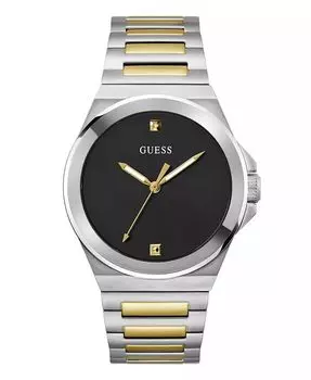 Мужские аналоговые двухцветные часы из нержавеющей стали, 44 мм GUESS, мультиколор