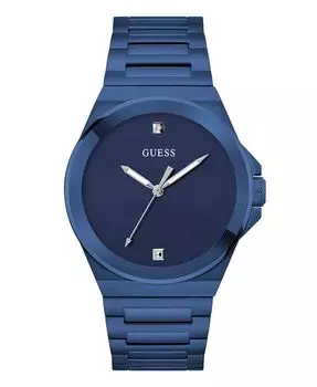 Мужские аналоговые синие часы из нержавеющей стали, 44 мм GUESS, синий