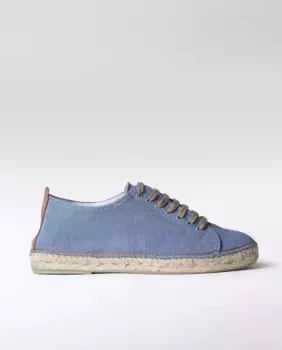 Мужские эспадрильи из однотонной ткани на шнуровке Toni Pons, синий