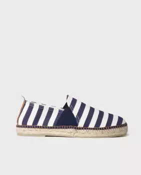 Мужские эспадрильи из ткани в полоску Toni Pons, темно-синий