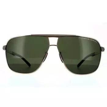 Мужские авиаторы зелено-серые поляризованные 90041091 Porsche Design, желтый