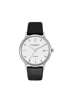 Мужские автоматические часы Classic серебристые из натуральной кожи черные JOH. ROTHMANN, черный
