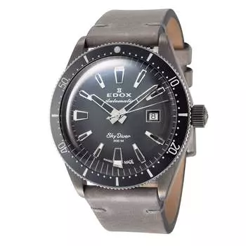 Мужские автоматические часы Edox SkyDiver 42 мм, серый