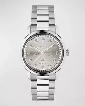 Мужские автоматические часы G-Timeless Multibee, 38 мм Gucci, цвет Silver