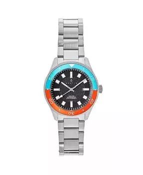 Мужские автоматические часы Holiss с ремешком из нержавеющей стали - синий и оранжевый Nautis, мультиколор