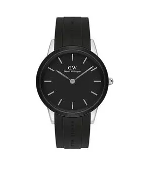 Мужские автоматические часы Iconic Motion, черные резиновые часы, 40 мм Daniel Wellington, черный