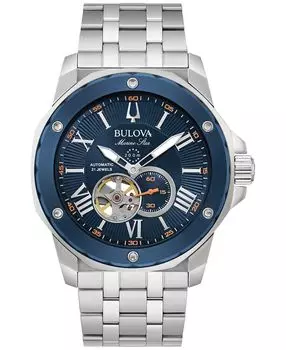 Мужские автоматические часы Marine Star с браслетом из нержавеющей стали, 45 мм Bulova