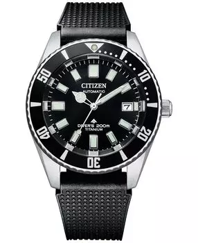 Мужские автоматические часы Promaster Dive с черным полиуретановым ремешком, 41 мм Citizen