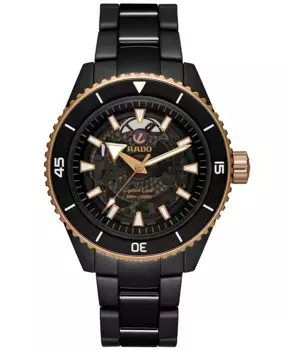 Мужские автоматические часы Swiss Automatic Captain Cook High Tech Ceramic с браслетом, 43 мм Rado