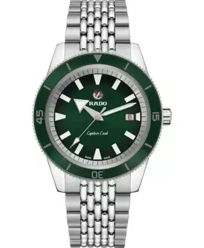 Мужские автоматические часы Swiss Automatic HyperChrome Captain Cook с браслетом из нержавеющей стали, дайверские, 42 мм Rado