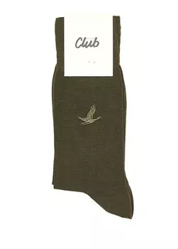 Мужские бамбуковые носки с вышивкой логотипа Beymen Club, хаки