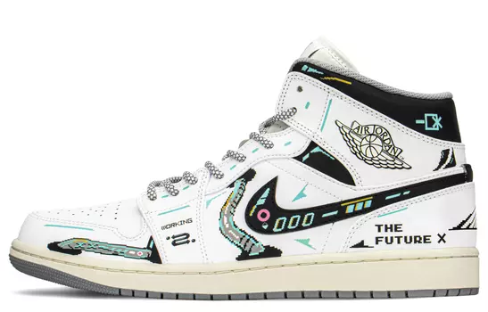 Кроссовки Air Jordan 1 Vintage Basketball Shoes Men Mid-Top Black/white/gray/red/blue/green