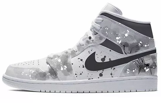 Кроссовки Air JORDAN 1 Vintage Basketball Shoes Men Mid-Top Black White