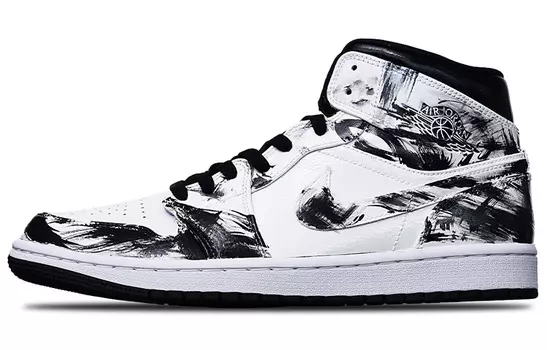 Кроссовки Air JORDAN 1 Vintage Basketball Shoes Men High-Top Black White