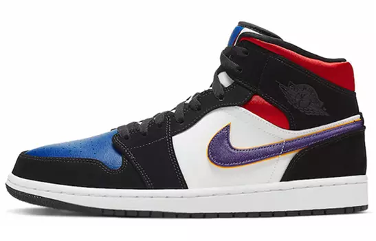 Кроссовки JORDAN 1 Mid Lakers Top 3