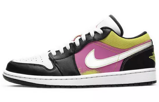 Кроссовки Jordan 1 Low Black Active Fuchsia Cyber