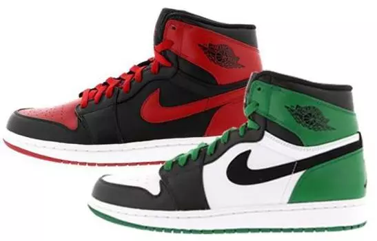 Кроссовки Jordan Air Jordan 1 Vintage Basketball, белый/черный/красный, зеленый