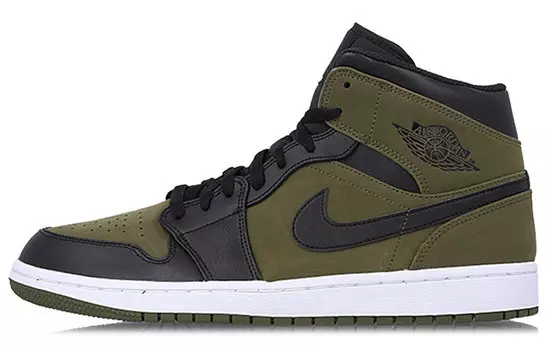 Кроссовки JORDAN 1 Mid Olive Canvas