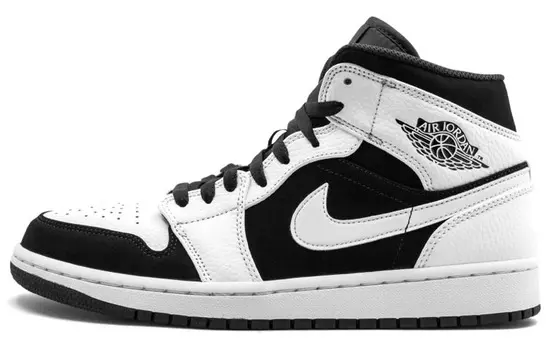 Кроссовки Jordan 1 Mid 'White Black'