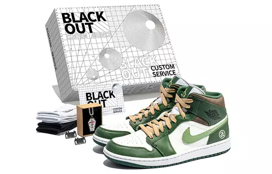 Кроссовки Air JORDAN 1 Vintage Basketball Shoes Men High-Top White Green