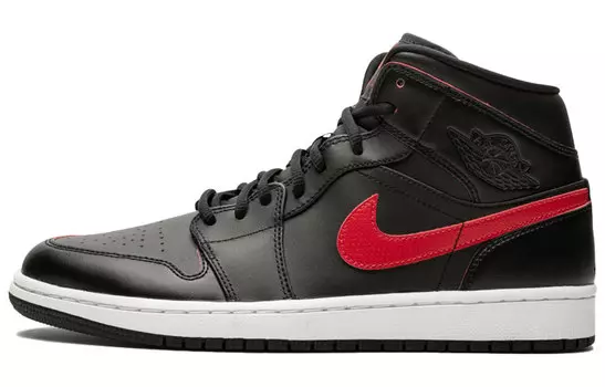 Кроссовки JORDAN 1 Retro Mid Black Team Red