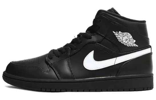 Кроссовки JORDAN 1 Mid Black White 2018