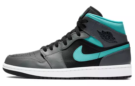 Кроссовки Jordan 1 Mid Grey Aqua