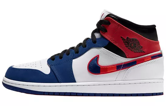 Кроссовки Jordan 1 Mid 'Multi-Color Swoosh'