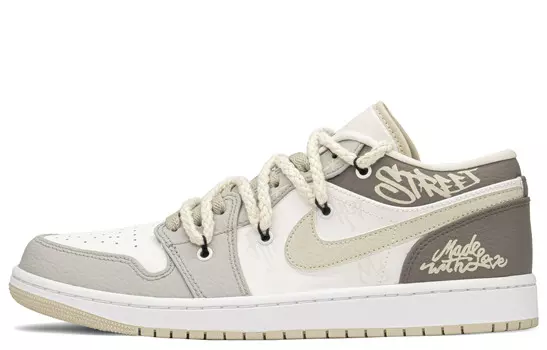 Кроссовки Air Jordan 1 Vintage Basketball Shoes Men Low-Top Mocha Brown/khaki/beige