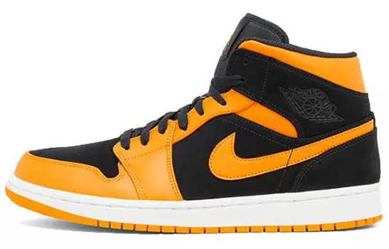 Кроссовки JORDAN 1 Mid Black Orange Peel