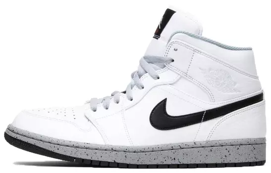 Кроссовки Jordan 1 Mid White Cement