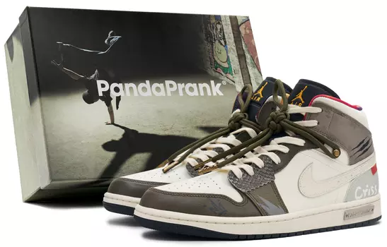 Кроссовки Air JORDAN 1 Vintage Basketball Shoes Men High-Top Brown White/Gray