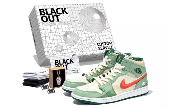 Кроссовки Air JORDAN 1 Vintage Basketball Shoes Men Mid-Top Beige Green Red