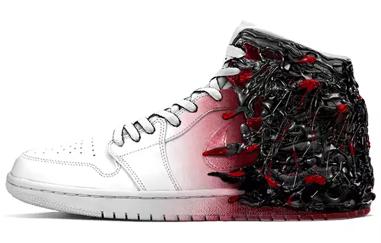 Кроссовки Air Jordan 1 Vintage Basketball Shoes Men Mid-Top Black/Red