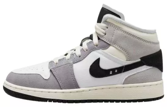 Кроссовки JORDAN 1 Mid Se Craft White Cement Grey Black
