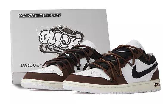 Мужские баскетбольные кроссовки Jordan Air Jordan 1 Vintage, белый/коричневый