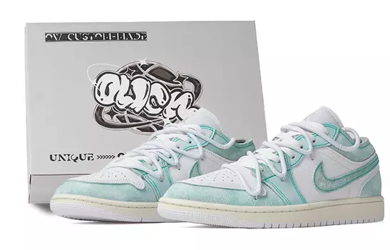 Мужские баскетбольные кроссовки Jordan Air Jordan 1 Vintage, белый/зеленый