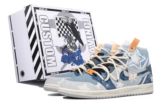 Мужские баскетбольные кроссовки Jordan Air Jordan 1 Vintage, светло-синий