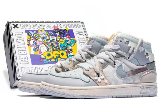 Мужские баскетбольные кроссовки Jordan Air Jordan 1 Vintage, светло-серый