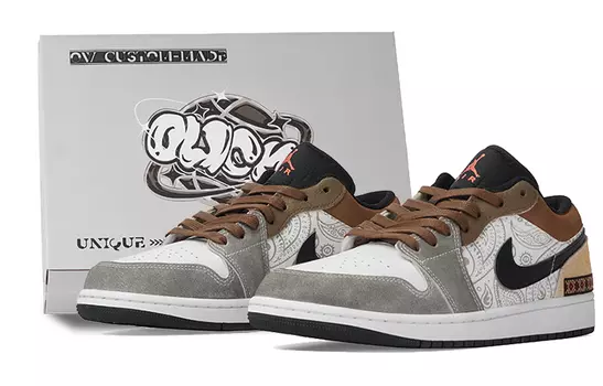 Мужские баскетбольные кроссовки Jordan Air Jordan 1 Vintage, цвет off-white brown