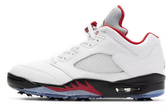 Кроссовки JORDAN 5 Retro Low Golf Fire Red Silver Tongue