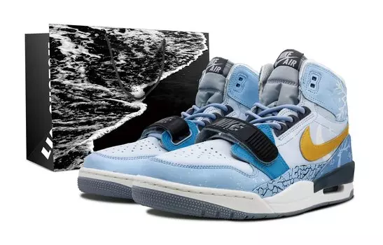 Кроссовки JORDAN Legacy 312 Vintage Basketball Shoes Men High-Top Gold