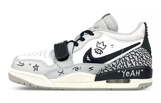 Кроссовки JORDAN Legacy 312 Vintage Basketball Shoes Men Low-Top White Black Gray