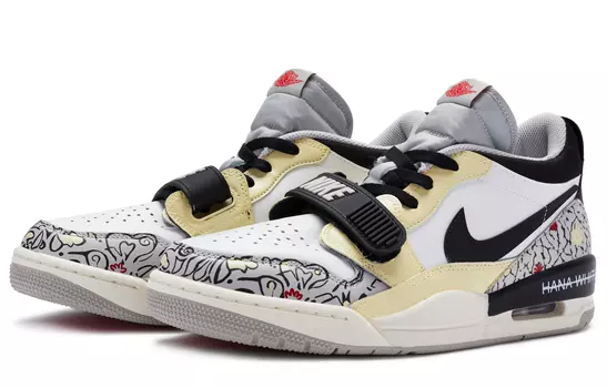 Кроссовки JORDAN Legacy 312 Vintage Basketball Shoes Men Low-Top Black White Yellow/Red