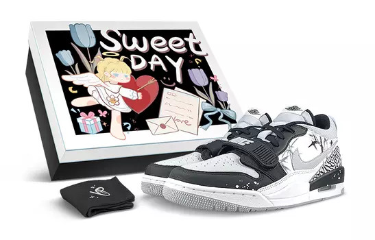 Кроссовки JORDAN Legacy 312 Vintage Basketball Shoes Men Low-Top Black White